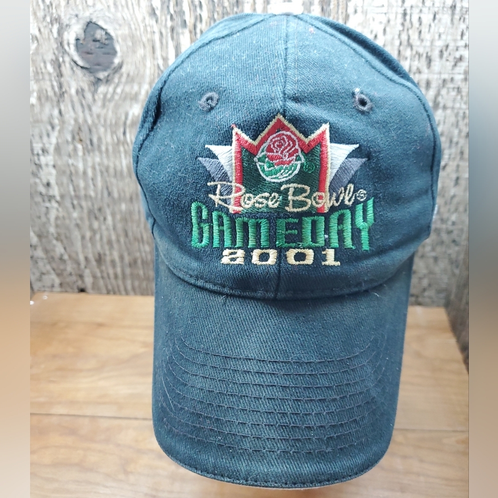 Vintage Rose Bowl 2001 Gameday Strapback Hat Cap Purdue Washington Adjustable OS